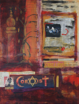 Œuvre contemporaine nommée « Coexist », Réalisée par ALAIN BERTHAUD