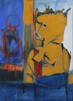 Œuvre contemporaine nommée « La reine et le pantin », Réalisée par ALAIN BERTHAUD