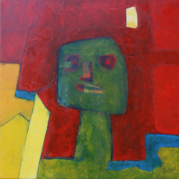 Œuvre contemporaine nommée « Le petit bonhomme vert », Réalisée par ALAIN BERTHAUD
