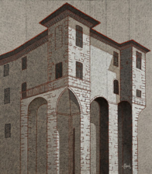 Œuvre contemporaine nommée « Château de Lavardens-Gers- 2 », Réalisée par JEAN CLAUDE MAUREL