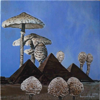 Œuvre contemporaine nommée « Lépiotes élevées & pyramides », Réalisée par BERNARD DUPIN