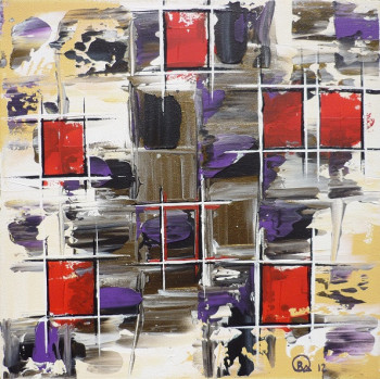 Œuvre contemporaine nommée « Small red Squares: The Genesis », Réalisée par OLIVIA BOA