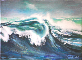 Œuvre contemporaine nommée « La vague », Réalisée par KATIA TCHIRIEFF