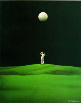 Œuvre contemporaine nommée « Golf nocturne 1988 », Réalisée par LUIGI CASTIGLIONI