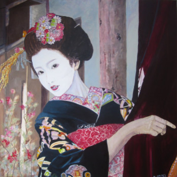 Œuvre contemporaine nommée « geisha », Réalisée par OLIVIER LAPLACE