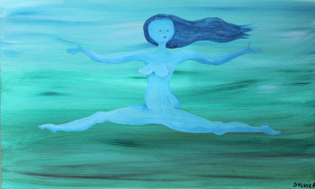 Œuvre contemporaine nommée « La petite danseuse bleue », Réalisée par SYLVIE RABATEL