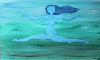 Œuvre contemporaine nommée « La petite danseuse bleue », Réalisée par SYLVIE RABATEL