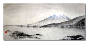 Œuvre contemporaine nommée « Mont Fuji », Réalisée par ENCRE-ZEN