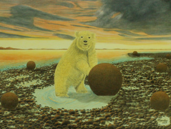Œuvre contemporaine nommée « Worst is yet to come in the Arctic », Réalisée par MAESTRO