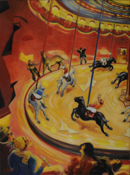 Œuvre contemporaine nommée « Manège », Réalisée par HERVé BELLO