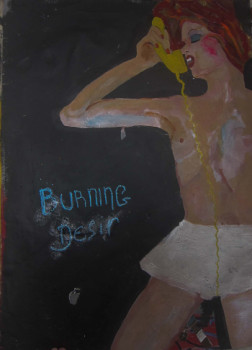 Œuvre contemporaine nommée « burning D », Réalisée par SARAH ARTIN'S