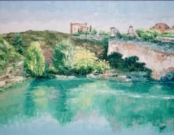 Œuvre contemporaine nommée « Lac Chapelle - St Saturnin lès Apt - Lubéron - Provence - France - Réf: 117Fg - Collection Particulière », Réalisée par ABERIUS