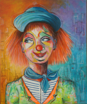 Œuvre contemporaine nommée « MELLE CLOWN 2 », Réalisée par MIREILLE MAURY