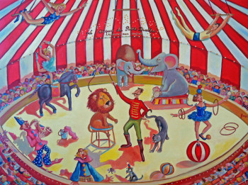 Œuvre contemporaine nommée « Le cirque des petits diables », Réalisée par BOSC