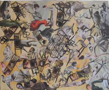 Œuvre contemporaine nommée « Liberté.Triptyque tableau n°1 », Réalisée par GAëLLE PEIGNOT