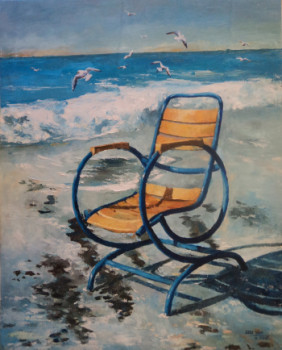 Œuvre contemporaine nommée « chaise au bord de la mer », Réalisée par ZHUYAN