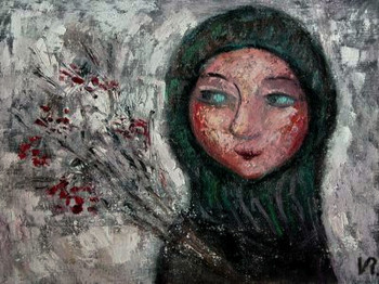 Œuvre contemporaine nommée « Bouquet d'hiver », Réalisée par IRINA RAKOVA
