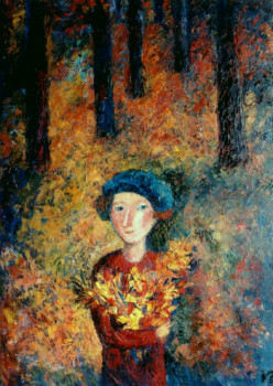 Œuvre contemporaine nommée « Bouquet d'automne », Réalisée par IRINA RAKOVA