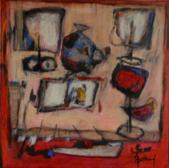 Œuvre contemporaine nommée « Le verre de rouge », Réalisée par ALAIN BERTHAUD
