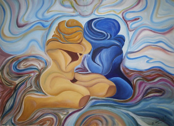 Œuvre contemporaine nommée « Deux Femmes », Réalisée par ISRADAN