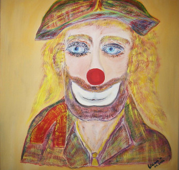 Œuvre contemporaine nommée « Clown Dan », Réalisée par ISRADAN
