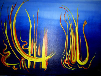 Œuvre contemporaine nommée « Flamme », Réalisée par ISRADAN