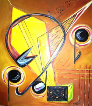 Œuvre contemporaine nommée « La Note  (Cubisme) », Réalisée par ISRADAN