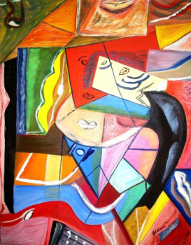 Œuvre contemporaine nommée « Voix (Cubisme) », Réalisée par ISRADAN