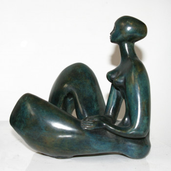 Œuvre contemporaine nommée « la femme assise », Réalisée par JEAN MOSNIER