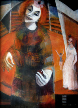 Œuvre contemporaine nommée « la femme clown », Réalisée par JEAN MOSNIER