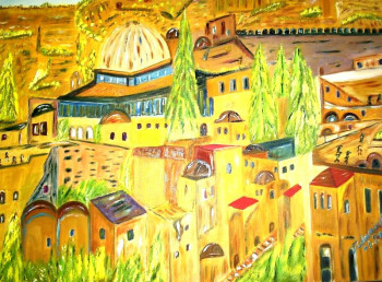 Œuvre contemporaine nommée « Vieille ville (Impressionnisme) », Réalisée par ISRADAN