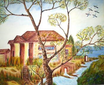 Œuvre contemporaine nommée « Ruisseau (Impressionnisme) », Réalisée par ISRADAN