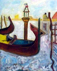 Œuvre contemporaine nommée « Venise  (Abstrait) », Réalisée par ISRADAN