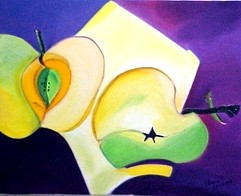 Œuvre contemporaine nommée « Pomme verte  (Cubisme) », Réalisée par ISRADAN
