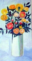 Œuvre contemporaine nommée « Vase blanc  (Impressionnisme) », Réalisée par ISRADAN