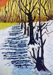 Œuvre contemporaine nommée « L'hiver  (Impressionnisme) », Réalisée par ISRADAN
