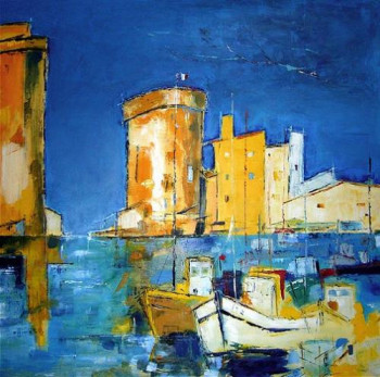 Œuvre contemporaine nommée « Le Port de La Rochelle », Réalisée par CHRISTIAN MENARD