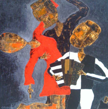 Œuvre contemporaine nommée « Les danseurs », Réalisée par WALTER CIANDRINI
