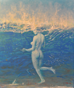 Œuvre contemporaine nommée « Nu - La vague et la grâce », Réalisée par MOULIN P-L