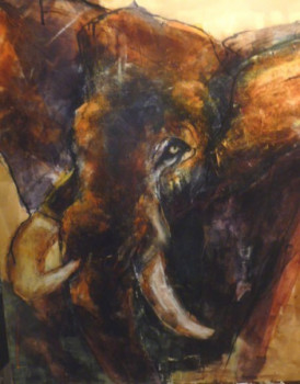 Œuvre contemporaine nommée « Le Vieil Elephant », Réalisée par JEAN-LOUIS PATRICE