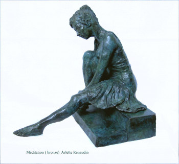 Œuvre contemporaine nommée « Méditation », Réalisée par ARLETTE RENAUDIN