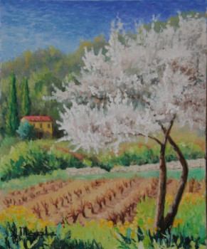 Œuvre contemporaine nommée « "Provence printemps" », Réalisée par FLORIANE MAELS