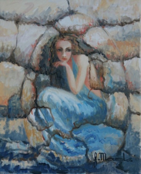 Œuvre contemporaine nommée « "Emergence Rêve en bleu" », Réalisée par FLORIANE MAELS
