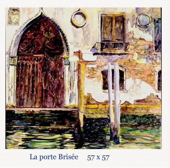 Œuvre contemporaine nommée « La Porte Brisée », Réalisée par DANIèLE RUELLE