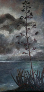 Œuvre contemporaine nommée « calpe sous l'orage », Réalisée par ANNAGOL