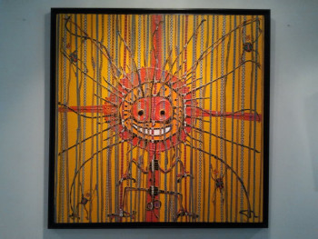 Œuvre contemporaine nommée « le soleil est notre ami », Réalisée par MOLI-NICOLAS