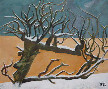 Œuvre contemporaine nommée « pommier sous la neige », Réalisée par MARIA COUTINHO / MARIA C.