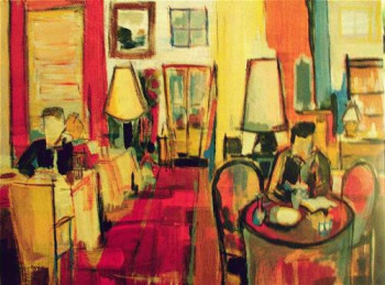 Œuvre contemporaine nommée « Le diner des V.R.P. », Réalisée par CHRISTIAN MENARD