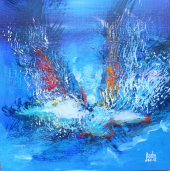 Œuvre contemporaine nommée « Symphonie en bleu 60-12 », Réalisée par ANDY BLEU
