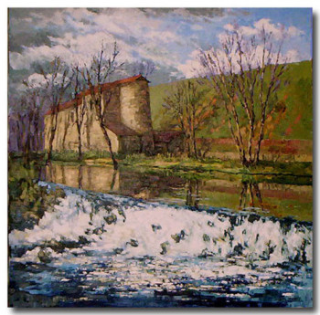 Œuvre contemporaine nommée « La cascade au moulin Matteau », Réalisée par AGNèS DORTU